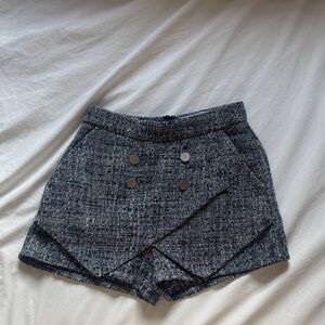 Lovers + Friends Black Tweed Skort